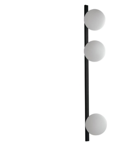 Immagine di Applique 3 Luci Con Sfere Vetro Bianco Enoire Design Fan Europe