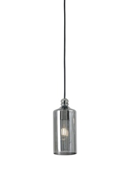 Immagine di Sospensione Singola Isola Cucina Ebe Vetro Fumé Grigio Ø11 cm Miloox