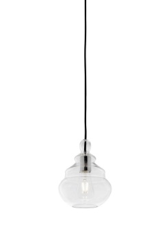 Immagine di Sospensione Adone 1xE27 Vetro Trasparente Ø19 cm Miloox