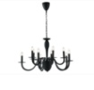 Immagine di Lampadario Con Bracci Metallo Bianco Oro 10 Luci Armstrong Fan Europe