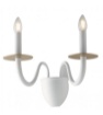 Immagine di Applique Classica 2 Luci In Metallo Bianco Oro Armstrong Fan Europe