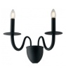 Immagine di Applique Classica Nero Satinato 2 Luci Armstrong Fan Europe