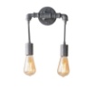Immagine di Applique 2 Luci Tubi Idraulici Metallo Zincato Design Industriale Amarcord Fan Europe