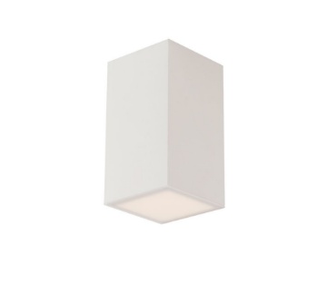 Immagine di Plafoniera Componibile Gesso Bianco Verniciabile 11x11 cm