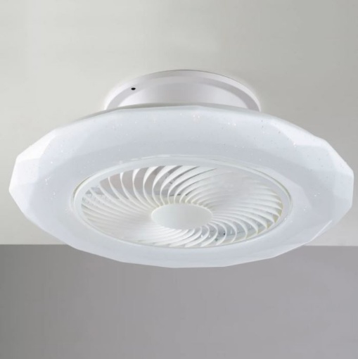 Immagine di Plafoniera Con Ventilatore Led 40w Dimmerabile Wifi Skyron Intec Light