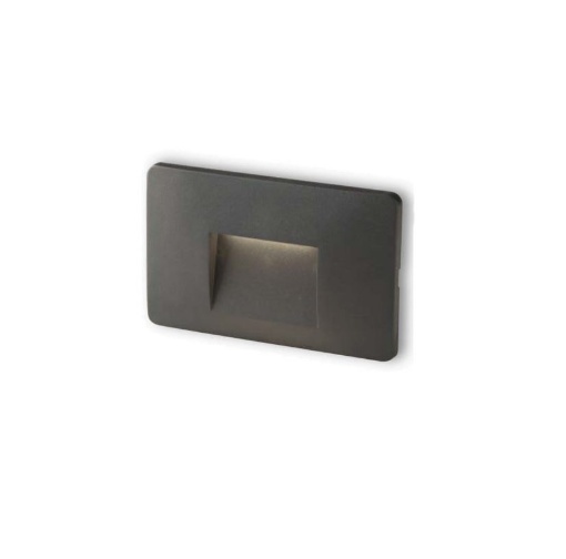 Immagine di Segnapasso Per Esterno Led 3w CCT Fissaggio Parete o Cassetta 503 Breen Antracite Intec