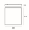 Immagine di Plafoniera Moderna Quadrata Led 43w Box SQ 50x50 cm IP40 Decòrative