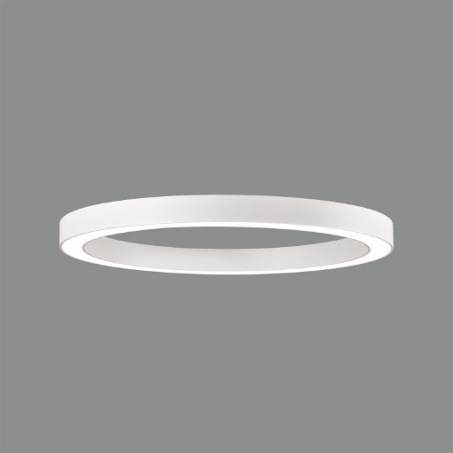 Immagine di Grande Plafoniera Anello Bianco Led 75w CCT Aliso Ø80 cm ACB
