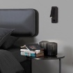 Immagine di Applique Compatta Nera Aron Led Orientabile 3000K Per Camera Da Letto ACB
