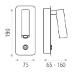 Immagine di Applique Compatta Nera Aron Led Orientabile 3000K Per Camera Da Letto ACB