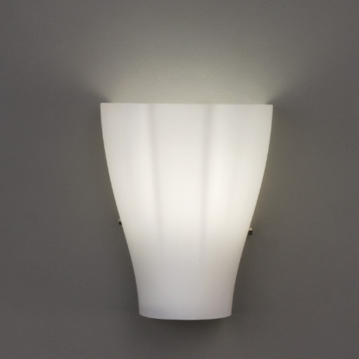 Immagine di Applique Bella Forma Conchiglia Vetro Bianco Opale 1xE27 ACB