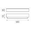 Immagine di Applique Led Rettangolare Da Bagno 59 cm Box Silver IP44 ACB