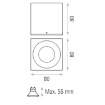 Immagine di Faretto Cubo bIANCO Da Soffitto Per Interno Esterno IP65 GU10 Branco ACB