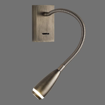 Immagine di Applique Clik Spot Led 3w Braccio Flessibile Ottone ACB