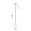 Immagine di Sospensione Comodino Custo Nero Sfera Led 5w Luce Calda ACB