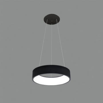 Immagine di Sospensione Moderna Dilga Led 27w CCT Anello Nero Ø45 cm ACB