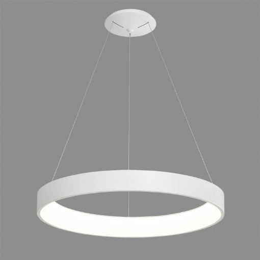 Immagine di Grande Lampadario a Sospensione Dilga Anello Bianco Led 144w CCT Ø110 cm ACB