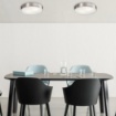 Immagine di Plafoniera Nichel Paralume Vetro Bianco Led 3000k o 4000k Ø26 cm IP44 ACB