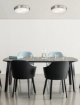 Immagine di Plafoniera Bgno Dins 2xE27 Nichel Paralume Vetro Bianco Ø32 cm IP44 ACB