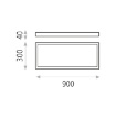 Immagine di Plafoniera Pannello Rettangolare Argento Dono Led 4000K L90 cm ACB