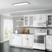 Immagine di Plafoniera Pannello Rettangolo Argento Dono Led 4000k Dali/Push L120 cm ACB