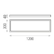 Immagine di Plafoniera Pannello Rettangolo Argento Dono Led 4000k Dali/Push L120 cm ACB