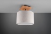 Immagine di Plafoniera Elmau Legno con Paralume Beige E27 Trio Lighting