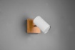 Immagine di Applique Marley Base Legno Con Faretto Orientabile Bianco Trio