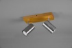 Immagine di Lampada Barra Legno Con Faretti Nichel GU10 Orientabili Marley Trio