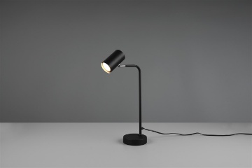 Immagine di Lampada da Tavolo Nera Con Faretto Direzionabile GU10 Marley Trio