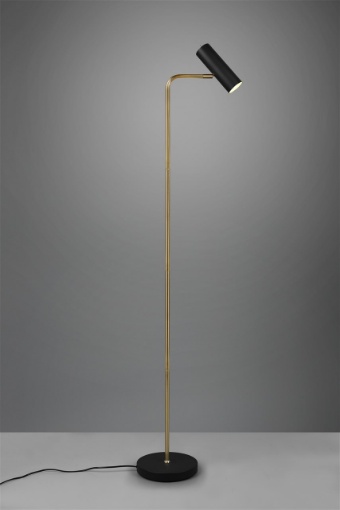 Immagine di Piantana Marley Ottone Nero Con Luce Direzionabile 151 cm Trio Lighting