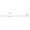 Immagine di Applique Cromo Specchio Bagno Dustin Led 4000k L50 cm IP44 ACB