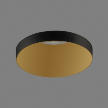 Immagine di Faretto Rotondo per Incasso Einar GU10 Nero e Oro Ø8,2 cm ACB
