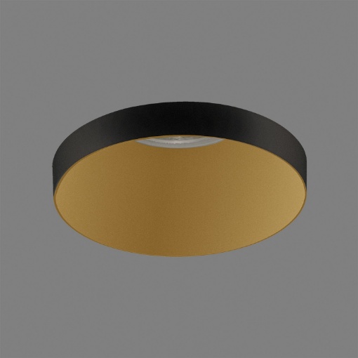 Immagine di Incasso Rotondo Sporgente Einar GU10 Nero Oro 82 mm ACB