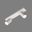 Immagine di Lampada Da Soffitto Parete Due Faretti GU10 Orientabili Gina Bianco L35 cm ACB