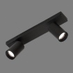 Immagine di Lampada Da Soffitto Nera Con 2 Faretti Orientabili GU10 Gina L35 cm ACB