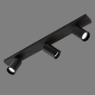 Immagine di Lampada a Soffitto Gina Nero 3 Faretti GU10 Orientabili L60 cm ACB