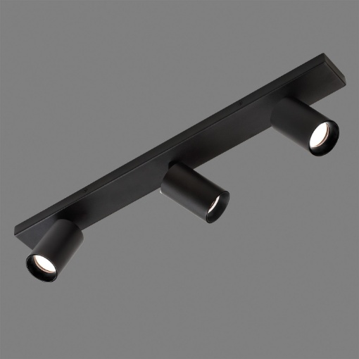Immagine di Lampada a Soffitto Gina Nero 3 Faretti GU10 Orientabili L60 cm ACB