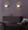 Immagine di Applique Design Anello Oro Con Sfera Bianca Led 5w Luce Calda ACB