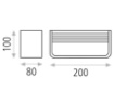 Immagine di Applique Squadrata Led Biemissione Icon Bianco 20 cm Luce Selezionabile ACB