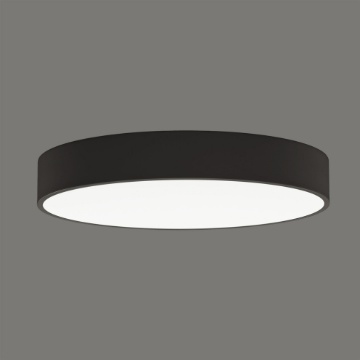 Immagine di Plafoniera Tonda 60 cm Nera Led 55w Colore Luce Selezionabile Isia ACB