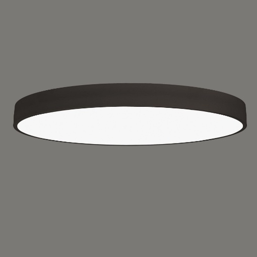 Immagine di Grande Plafoniera Rotonda Isia Nero 100 cm Led 126w CCT ACB