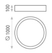 Immagine di Grande Plafoniera Rotonda Oro Isia 100 cm Led 126w CCT ACB