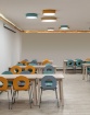 Immagine di Grande Plafoniera Rotonda Oro Isia 100 cm Led 126w CCT ACB
