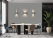 Immagine di Applique Esterna Kendo Cubo Bianco Fasci di Luce Regolabili Led CCT IP65 ACB