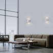 Immagine di Applique Interno Esterno Kowa Bianco Angolo Luce Regolabile Led CCT IP65 ACB