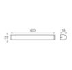 Immagine di Applique Led Lineare Da Specchio Bagno Loira Cromo 3000k 4000k IP44 ACB
