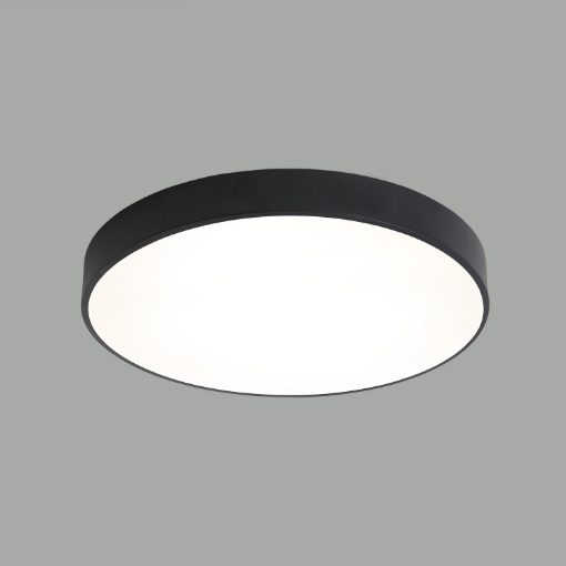 Immagine di Plafoniera Rotonda Sottile Led Dali Push 22w CCT London Nero 40 cm ACB