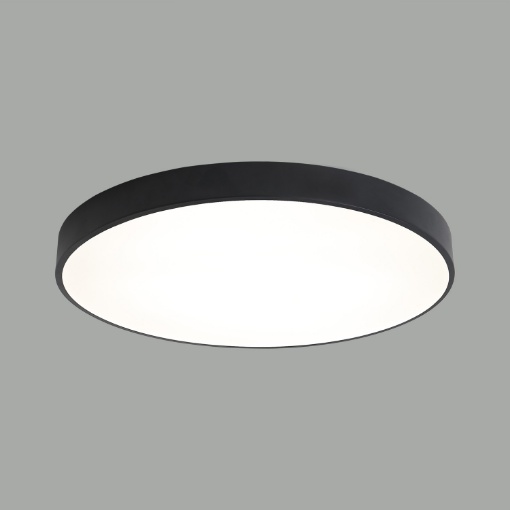Immagine di Plafoniera Piatta Nera London 60 cm Led 39w CCT DALI Dimmerabile ACB