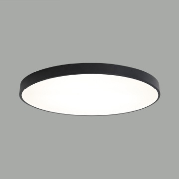 Immagine di Plafoniera Design Piatto London 80 cm Nera Led CCT 70w Dimmer Dali Push ACB